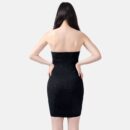 Black Midnight Rib Knit Mini Dress Lan06