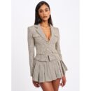 Oakley Brown Plaid Preppy Style Blazer Jacket Rv07